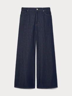 Jeans ampi in denim indaco - BLU NOTTE