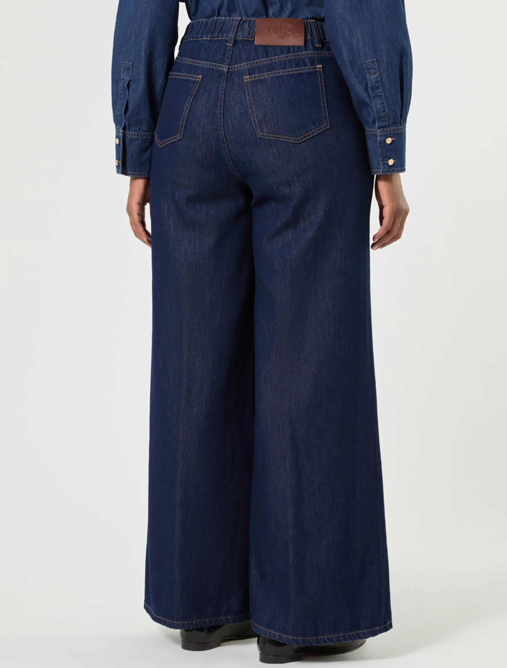Jeans ampi in denim indaco - BLU NOTTE