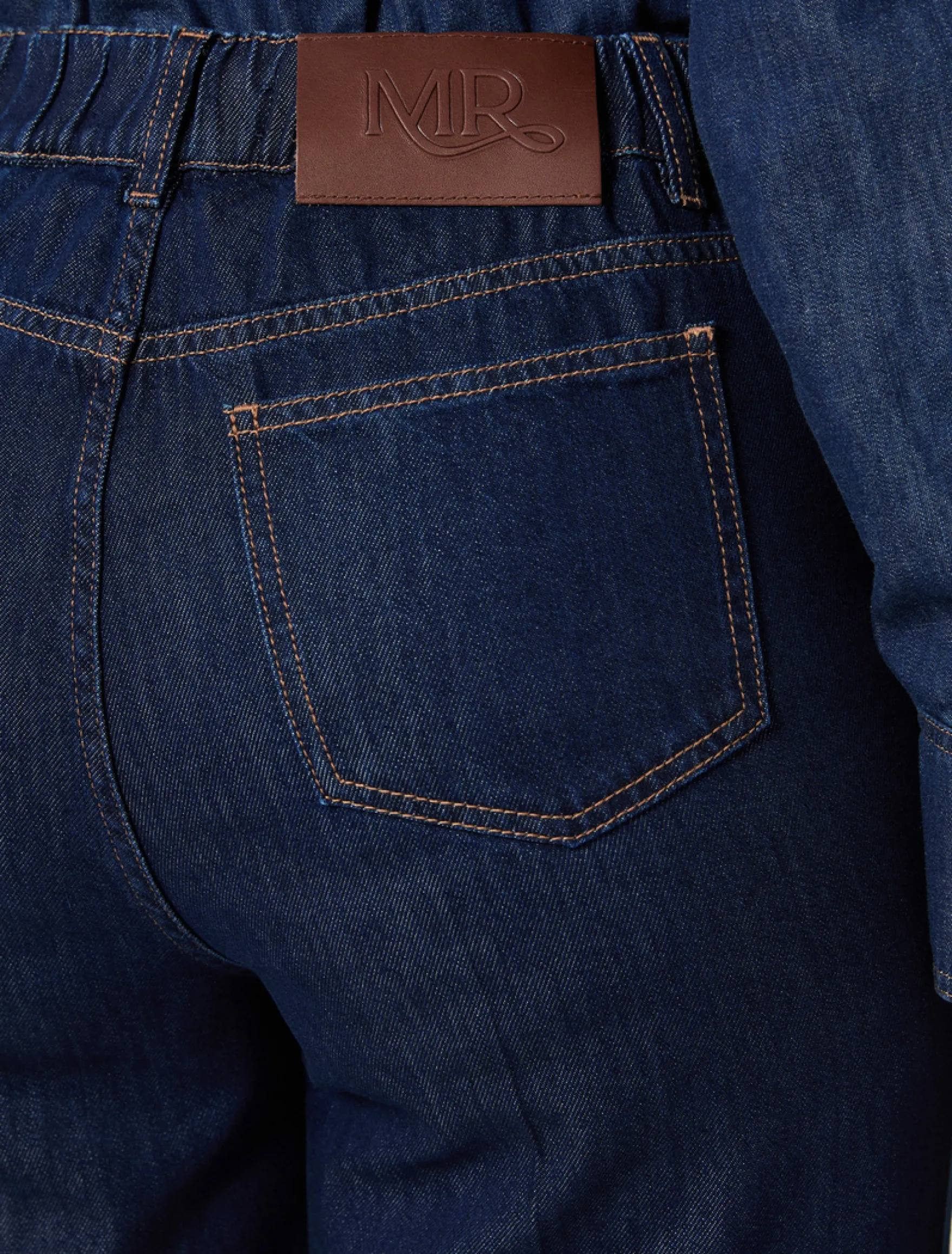 Jeans ampi in denim indaco - BLU NOTTE