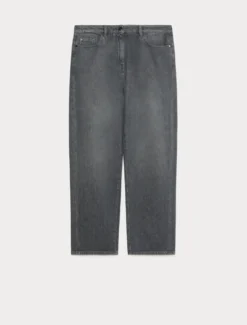 Jeans barrel in cotone tencel - ANTRACITE