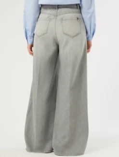 Jeans dritti in denim stretch - GRIGIO MEDIO