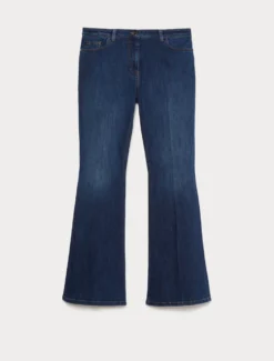 Jeans flare in denim stretch - BLU NOTTE
