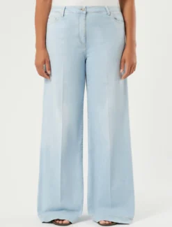 Jeans in cotone tencel - AZZURRO