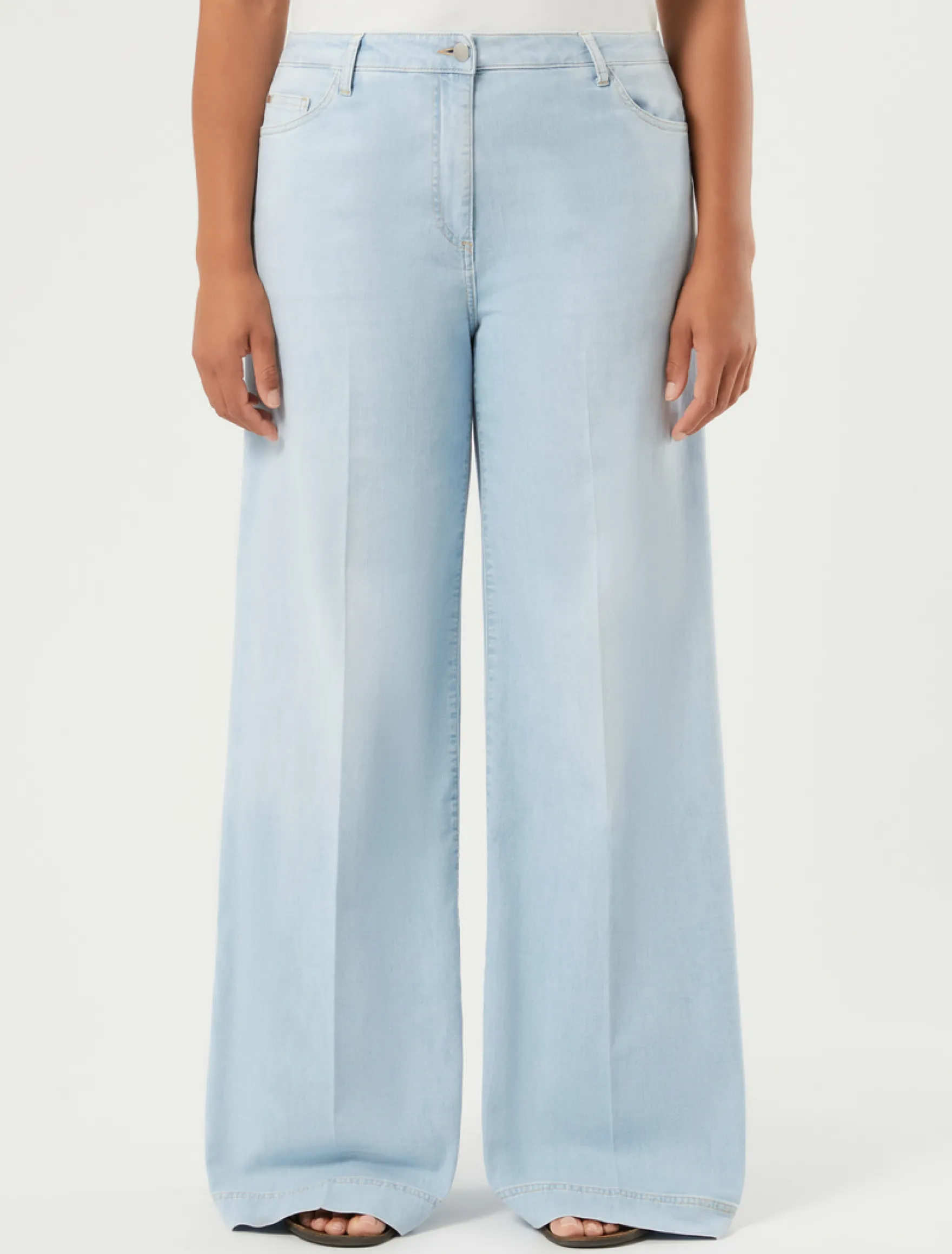 Jeans in cotone tencel - AZZURRO