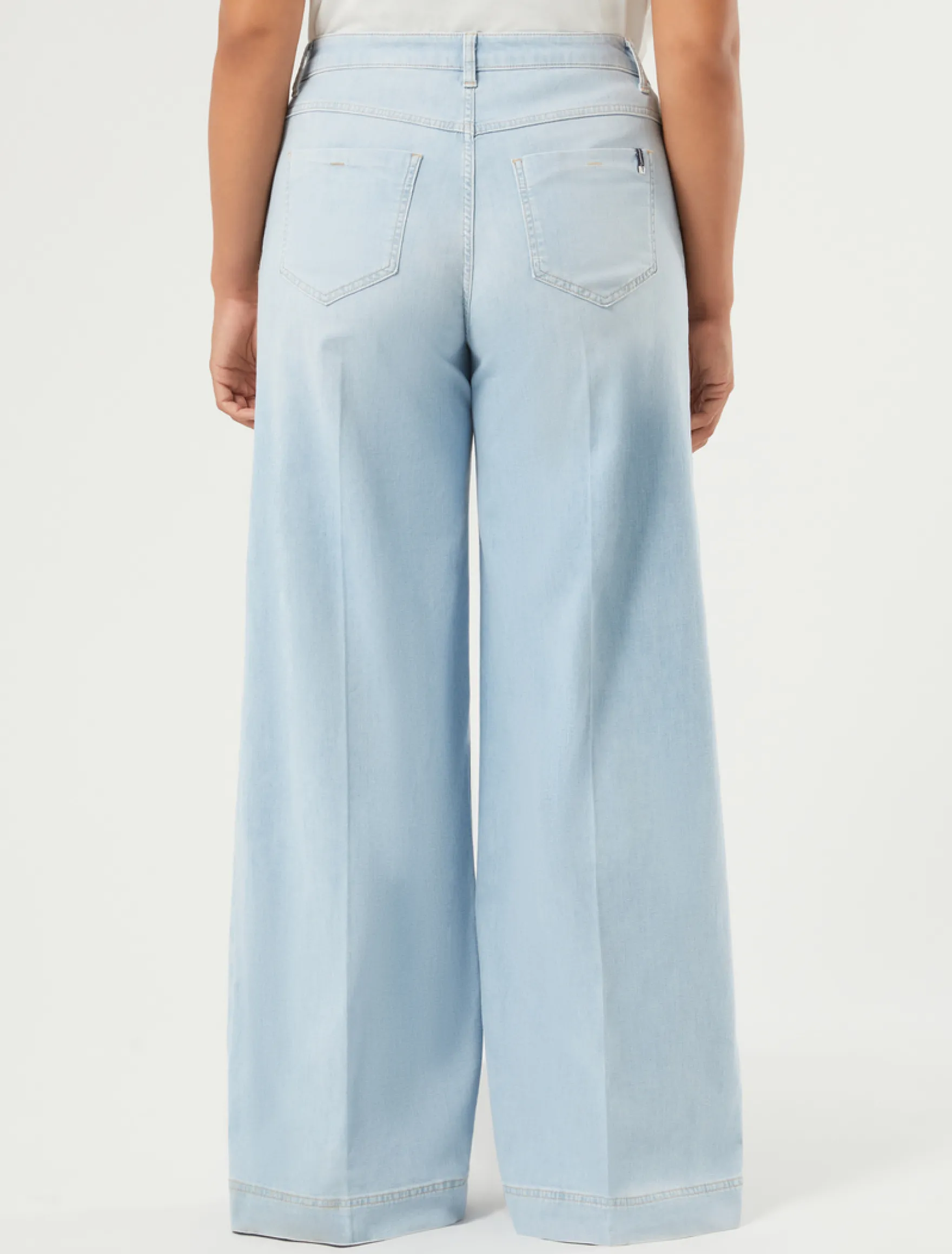 Jeans in cotone tencel - AZZURRO