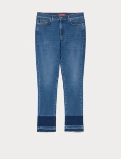 Jeans in denim di cotone - BLU