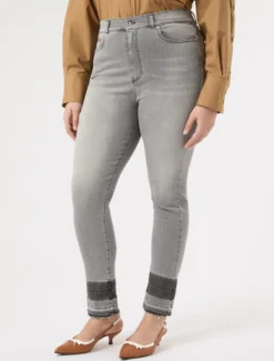 Jeans in denim di cotone - NERO