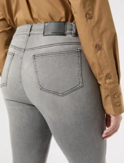 Jeans in denim di cotone - NERO
