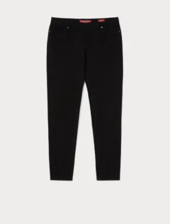 Jeans leggings fit in jersey denim - NERO