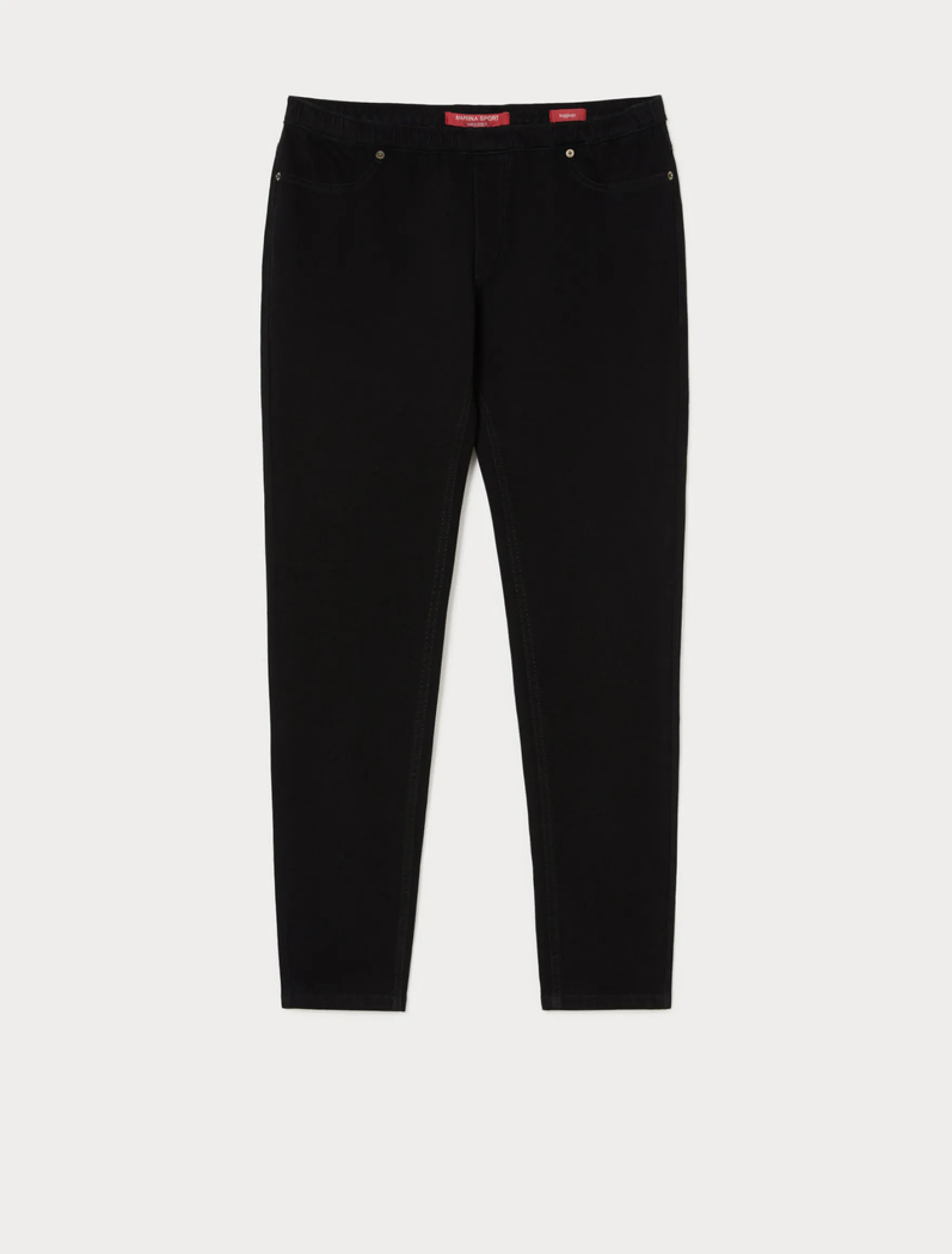 Jeans leggings fit in jersey denim - NERO