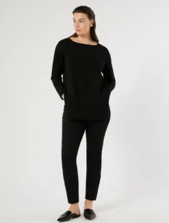 Jeans leggings fit in jersey denim - NERO