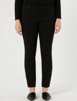 Jeans leggings fit in jersey denim - NERO