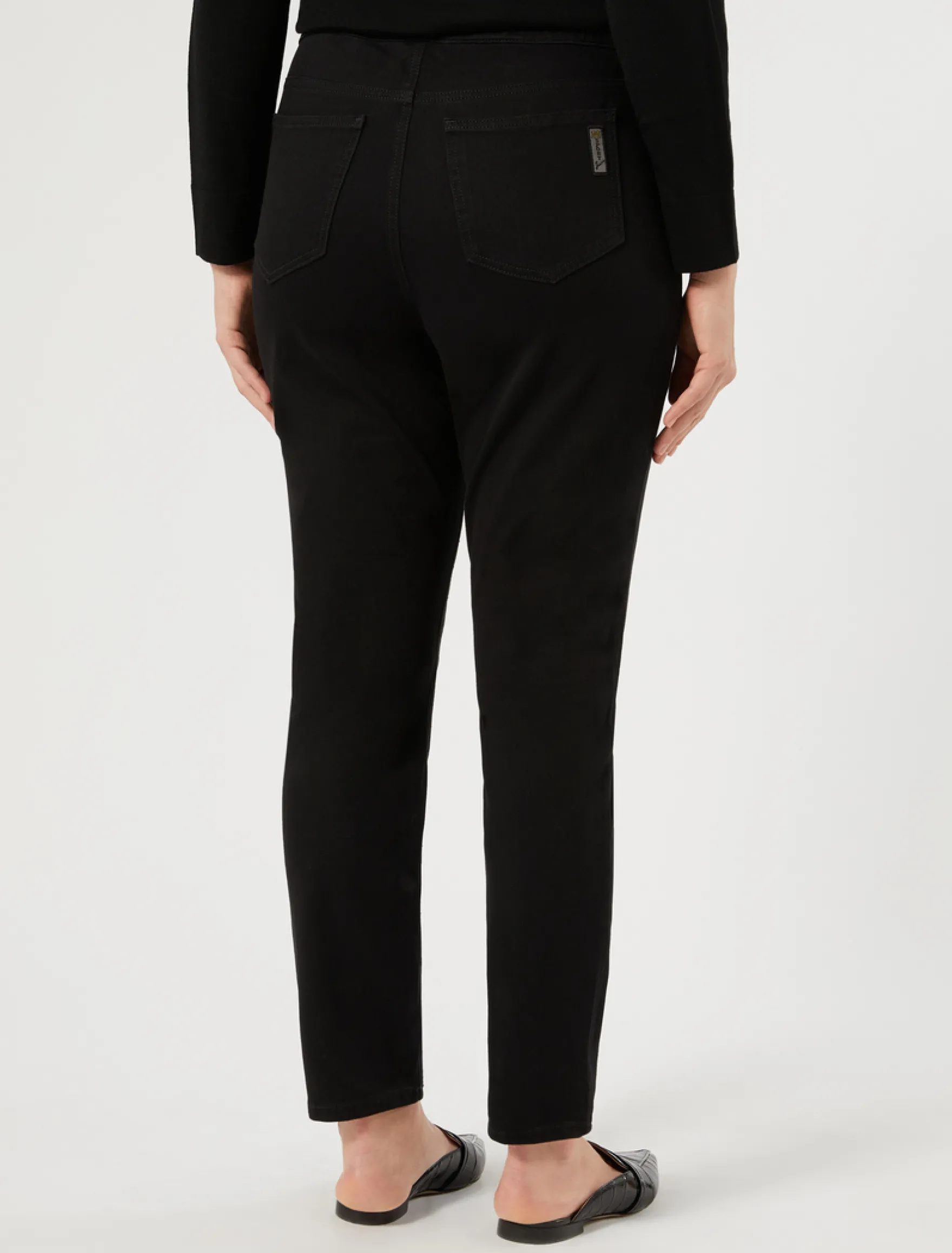 Jeans leggings fit in jersey denim - NERO