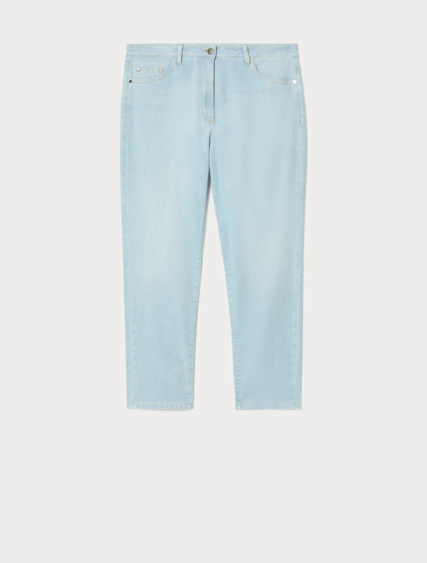 Jeans slim fit in cotone tencel - AZZURRO