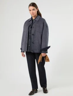Jeans slim in denim di cotone - BLU NOTTE