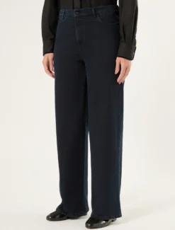Jeans wide leg in denim stretch - BLU