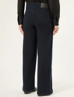 Jeans wide leg in denim stretch - BLU