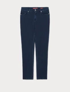 Jeans Wonder fit in denim compatto - BLU NOTTE