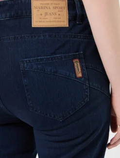 Jeans Wonder fit in denim compatto - BLU NOTTE