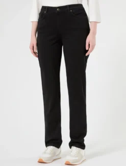 Jeans Wonder fit in denim compatto - NERO