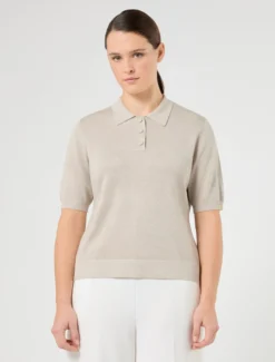 Maglia a polo in viscosa - GHIACCIO