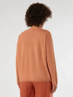 Maglia boxy in lino e cotone - RAME