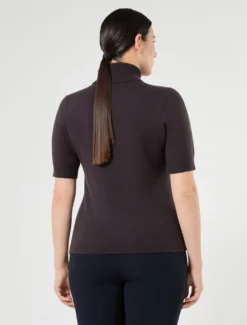 Maglia dolcevita in cachemire - MARRONE