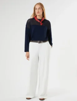 Maglia in cordonetto - BLU NOTTE