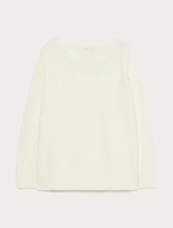 Maglia in cordonetto di cotone - BIANCO