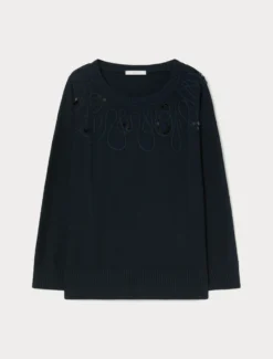Maglia in cordonetto di cotone - BLU
