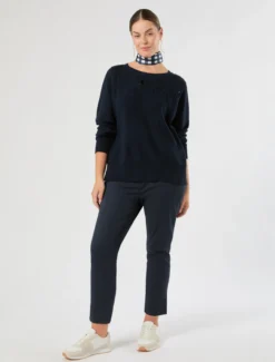 Maglia in cordonetto di cotone - BLU