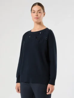 Maglia in cordonetto di cotone - BLU