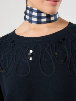 Maglia in cordonetto di cotone - BLU