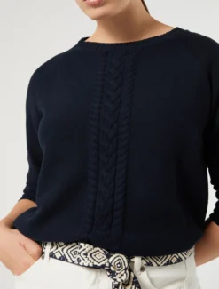 Maglia in cordonetto di cotone - BLU