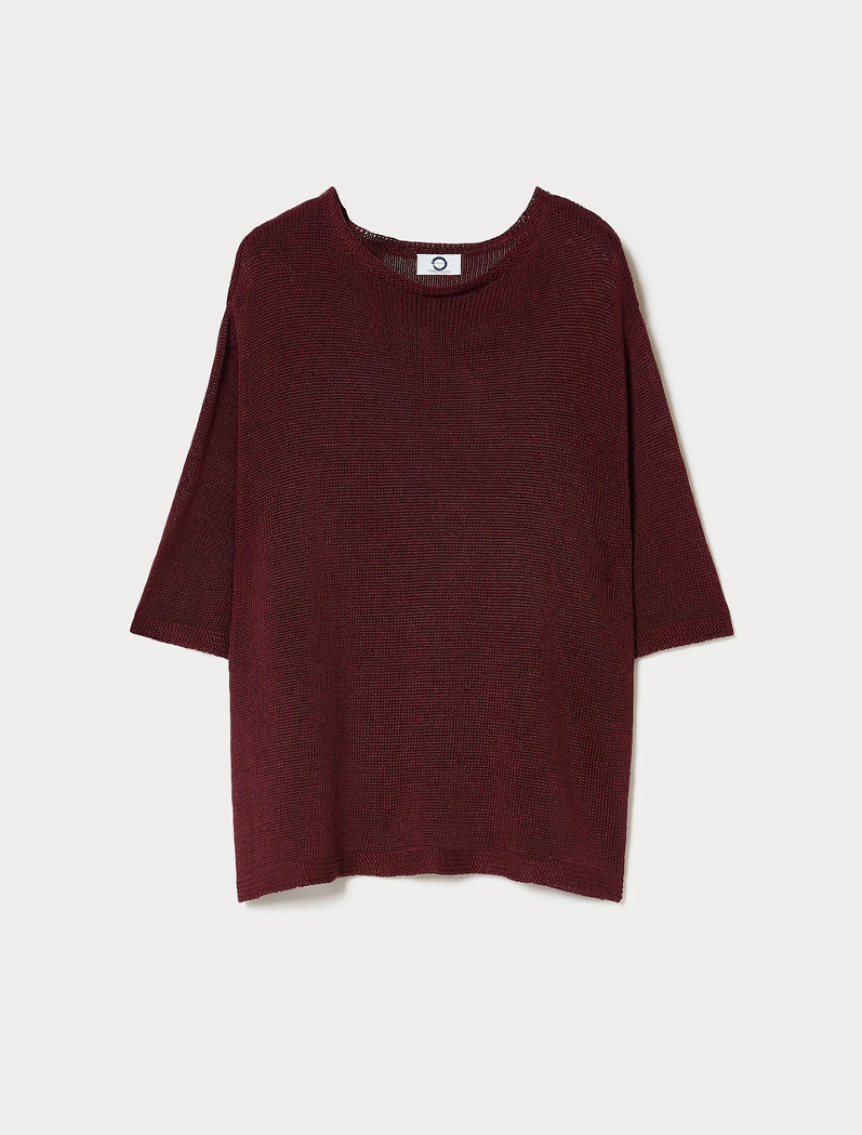 Maglia in cordonetto di lino - BORDEAUX