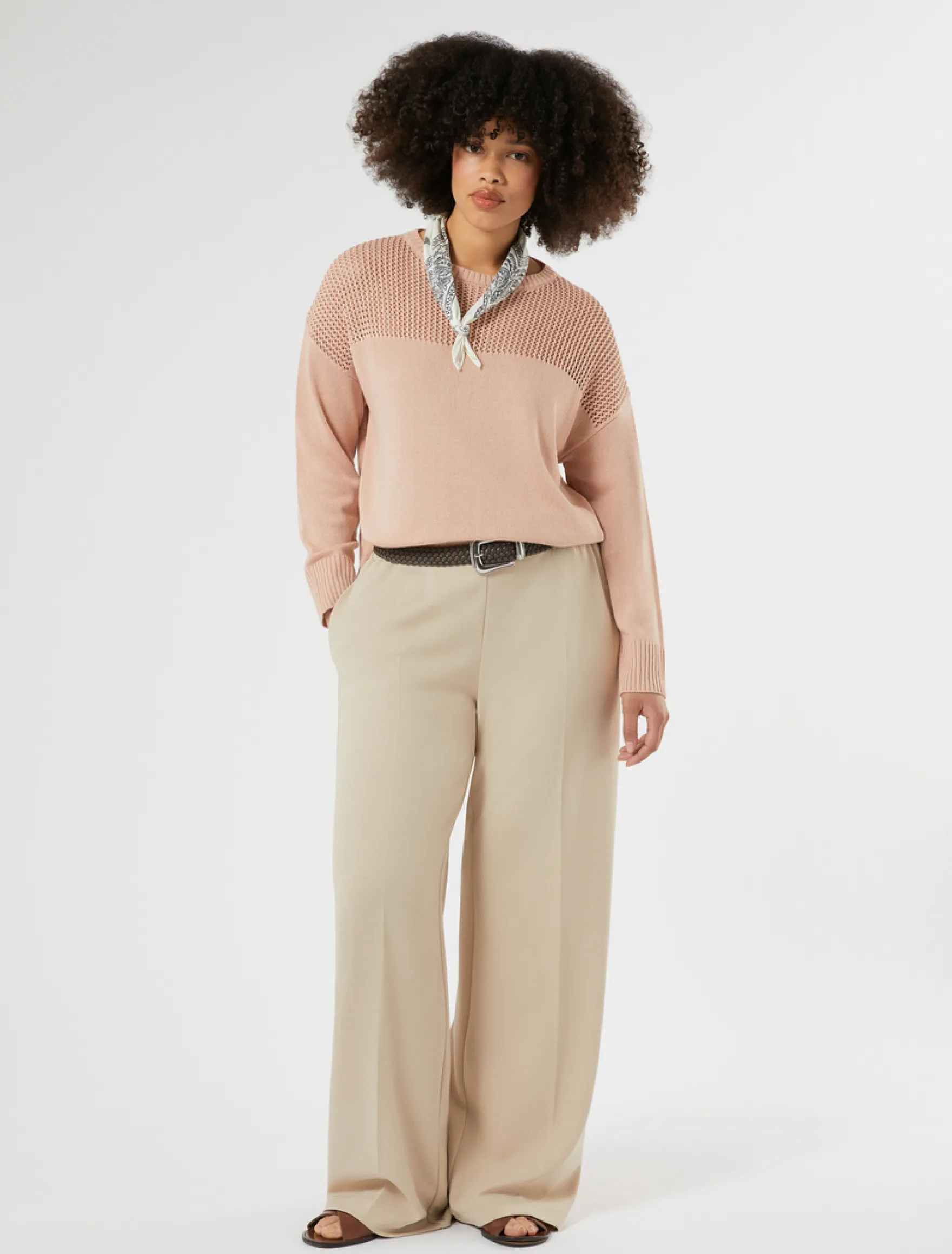 Maglia in cordonetto - ROSA ANTICO