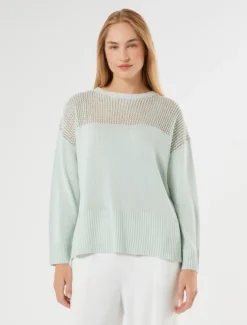 Maglia in cordonetto - VERDE PASTELLO