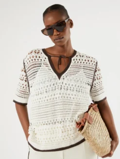 Maglia in cotone - AVORIO