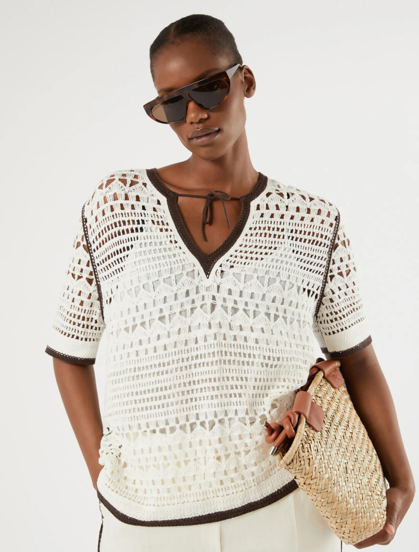 Maglia in cotone - AVORIO