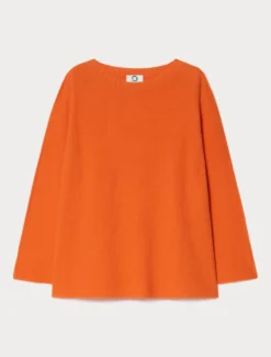 Maglia in cotone crêpe - ARANCIO