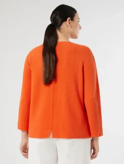 Maglia in cotone crêpe - ARANCIO