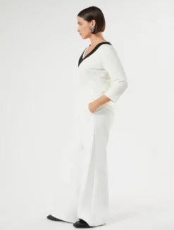 Maglia in cotone crêpe - BIANCO