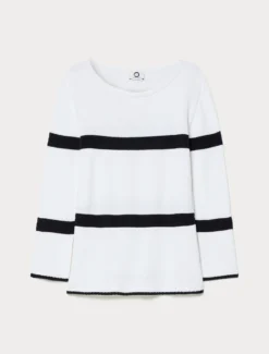 Maglia in cotone crêpe - BIANCO OTTICO