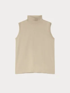 Maglia in cotone e modal - BEIGE