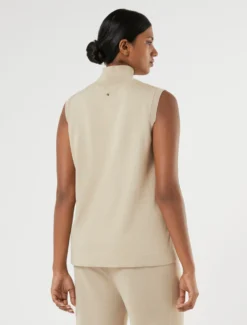 Maglia in cotone e modal - BEIGE