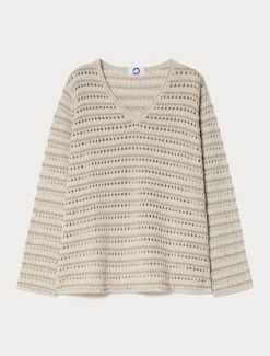 Maglia in cotone lurex - ECRU