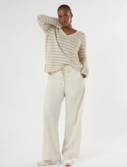 Maglia in cotone lurex - ECRU
