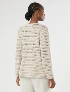 Maglia in cotone lurex - ECRU