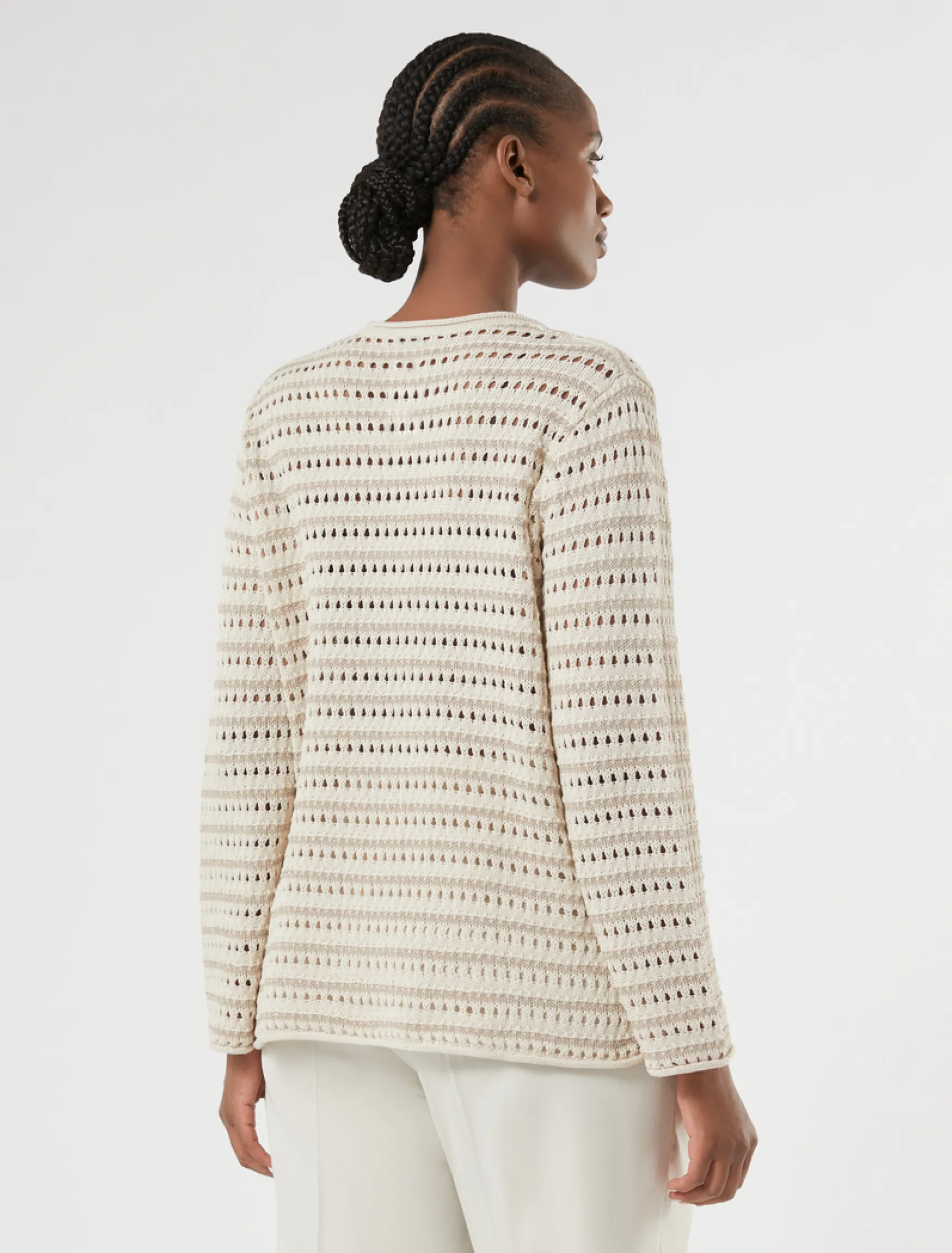 Maglia in cotone lurex - ECRU