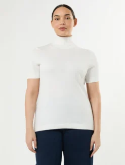 Maglia in filato di misto cotone - BIANCO